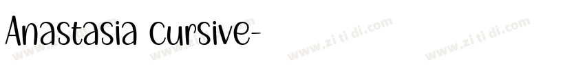 Anastasia cursive字体转换